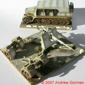 1/76th scale Airfix "FlaK 88" in winter Colours, by Andrew Gorman.