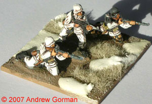 German Rifle Squad (Section) - the base is 40mm x 40mm.