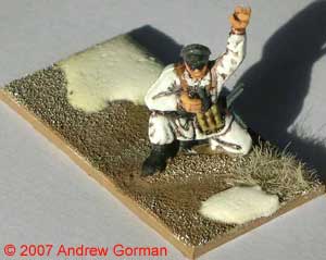 German PC (Platoon Commander) - the base is 20mm x 40mm. German PC (Platoon Commander) - the base is 20mm x 40mm.